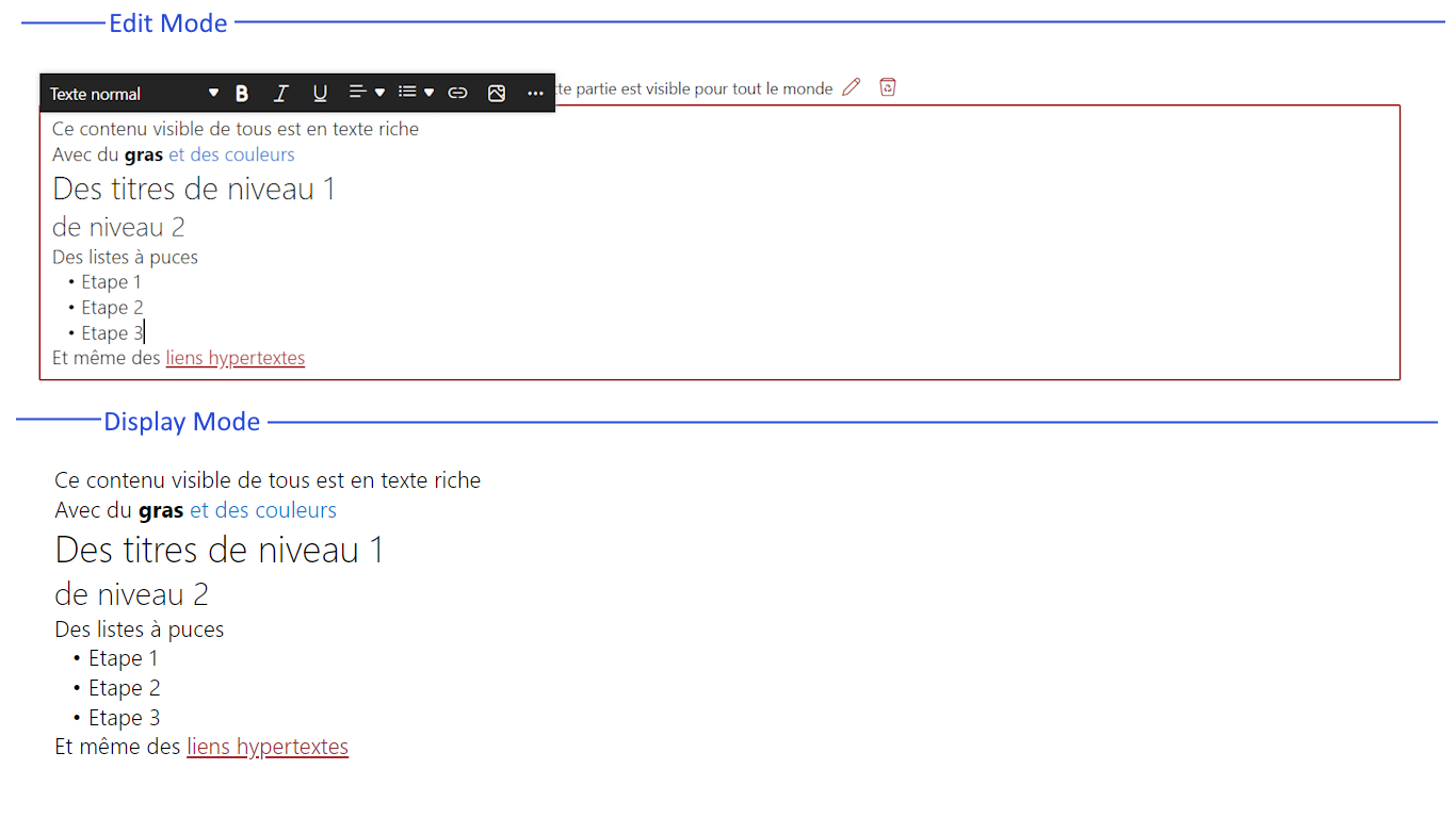 Screenshot de la solution